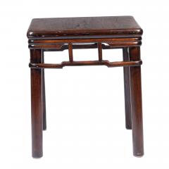 Pair of Chinese Elm stools with hump back rail 1780 1820 - 2641335