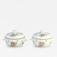 Pair of Chinese Export Porcelain Ecuelles c 1750 60 - 3561250