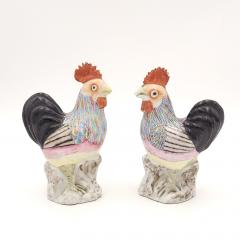 Pair of Chinese Export Roosters circa 1900 - 3811603