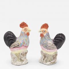 Pair of Chinese Export Roosters circa 1900 - 3817479