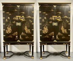 Pair of Chinese Griswold Cabinets Armoires Dessin Fournir Chinoiserie - 2502950