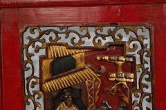 Pair of Chinese Lacquered Carved Wall Plaques - 4201568