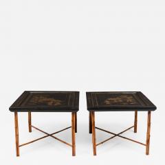 Pair of Chinese Lacquered Panel Coffee Tables - 4178348