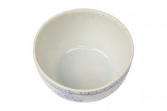 Pair of Chinese Mixed Blue White Porcelain Covered Bowls with Bird Decoration - 4667388