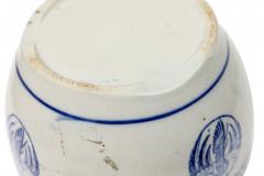 Pair of Chinese Mixed Blue White Porcelain Covered Bowls with Bird Decoration - 4667389