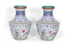 Pair of Chinese Multi Color Pattern Porcelain Vases - 4520346