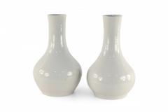 Pair of Chinese Pale Gray Glazed Porcelain Vases - 4520377
