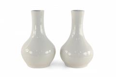 Pair of Chinese Pale Gray Glazed Porcelain Vases - 4529341