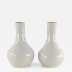 Pair of Chinese Pale Gray Glazed Porcelain Vases - 4529342