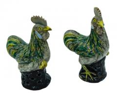 Pair of Chinese Porcelain Chickens - 4130761