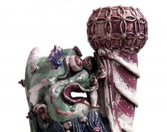 Pair of Chinese Porcelain Foo Dog Figures - 4631640