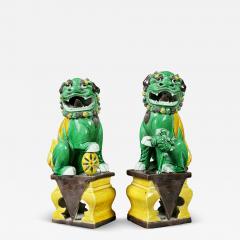 Pair of Chinese Porcelain Foo Dogs - 4130911