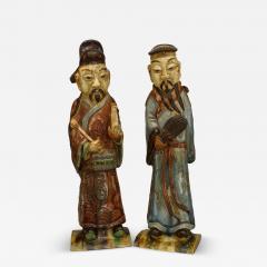 Pair of Chinese Porcelain Male Figures - 4642273