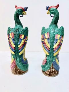 Pair of Chinese Porcelain Phoenix Ho Ho Birds - 1871180