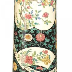 Pair of Chinese Style Black and White Floral Vases - 4201028