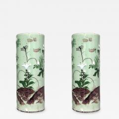 Pair of Chinese Style Celadon Porcelain Vases - 4289720
