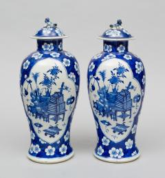 Pair of Chinese Vases with Lids Circa 1870 - 109196