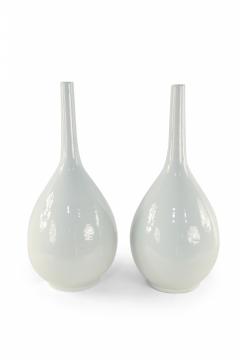Pair of Chinese White Porcelain Gall Bladder Vases - 4529359