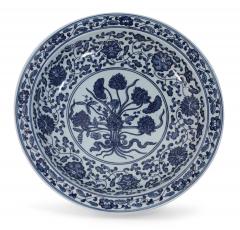 Pair of Chinese White and Blue Floral Decorative Plates - 4408873