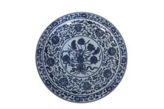 Pair of Chinese White and Blue Floral Decorative Plates - 4408875