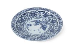 Pair of Chinese White and Blue Peaches Decorative Plates - 4408882