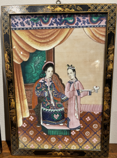 Pair of Chinese ancestor portraits - 2751158