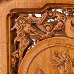 Pair of Chinese carved hardwood and metal pedestals - 4283691