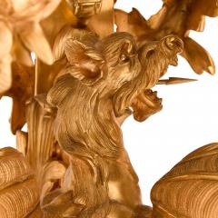 Pair of Chinoiserie style gilt bronze stands - 4467153