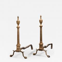 Pair of Chippendale Brass Andirons - 210423