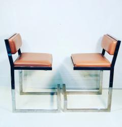 Pair of Chrome Bar Stools or Side Chairs - 777118