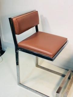 Pair of Chrome Bar Stools or Side Chairs - 777119