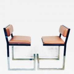 Pair of Chrome Bar Stools or Side Chairs - 779518