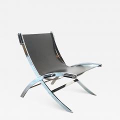 Pair of Chrome Plated Steel Lounge Chairs - 3192101