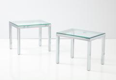 Pair of Chrome Side End Tables  - 2943081