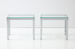 Pair of Chrome Side End Tables  - 2943083