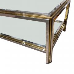 Pair of Chrome and Brass Coffee Tables Can Be Sold Separately  - 3407721