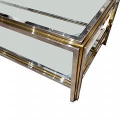 Pair of Chrome and Brass Coffee Tables Can Be Sold Separately  - 3407724