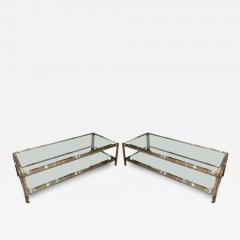 Pair of Chrome and Brass Coffee Tables Can Be Sold Separately  - 3409506