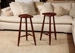 Pair of Cinnabar Lacquer Stools - 3007080