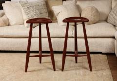 Pair of Cinnabar Lacquer Stools - 3007083