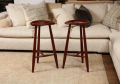 Pair of Cinnabar Lacquer Stools - 3007085