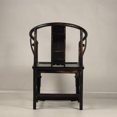 Pair of Classic Early 20th Century Chinese Horseshoe Side Chairs - 3986806