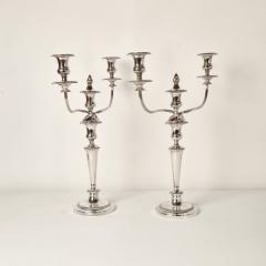 Pair of Classic Georgian Silver Plated Two Arm Candelabra circa 1880 - 4216449