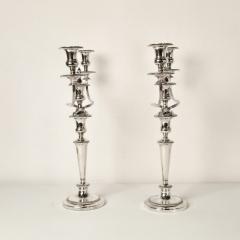 Pair of Classic Georgian Silver Plated Two Arm Candelabra circa 1880 - 4216450