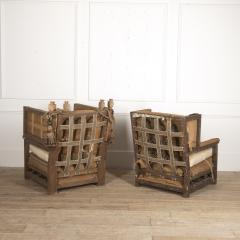 Pair of Classic Knole Armchairs - 3606308