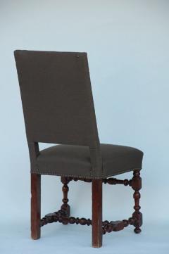 Pair of Classic Turned Wood Louis XIII Style Side Chairs - 974706