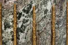 Pair of Classical Solid Marble Stop Fluted Columns Pedestals - 4548416