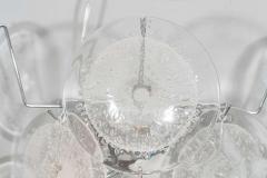 Pair of Clear Pulegoso Murano Glass Disc Sconces - 3121295