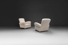 Pair of Club Armchairs with Rounded Armrests Europe 1950s - 4638135