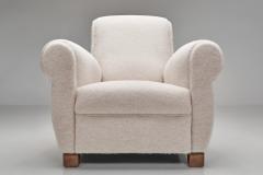 Pair of Club Armchairs with Rounded Armrests Europe 1950s - 4638137
